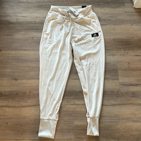 Adidas athletic cream joggers - Picture 1 of 3